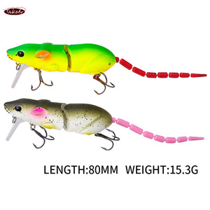Señuelo de Pesca TAKEDO 9008 Top Right, 80mm, 15.3g, ABS, Swimbait Duro, Diseño 3D Realista de <span class=keywords><strong>Rata</strong></span>, Señuelo de Superficie, Biónico, Spirebuzz Mouse, para Pesca en Agua Salada, Lubina - Product Image 2