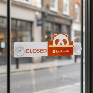 <b>Open</b> Closed Door <b>Sign</b> Plate Custom Design Adhesive Mount PVC Water Resistant Eco-Friendly Modern Style Hotel Exterior Bathroom - Product Image 3