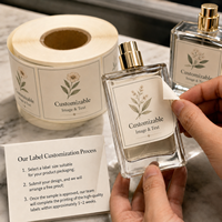 Étiquettes autocollantes en vinyle imprimées sur mesure : autocollants imperméables pour l'emballage des flacons de parfum et de shampoing (étiquettes cosmétiques)