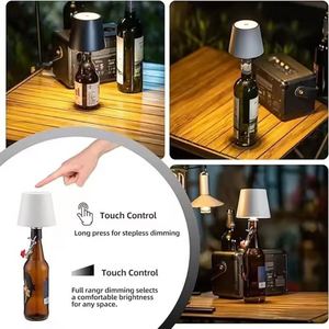 Personalized Creative Simple Dimmable Eco-Friendly Flexible <b>Wireless</b> Touch Control Eye Caring Wine Bottle <b>Table</b> <b>Lamp</b> for Home - Product Image 3