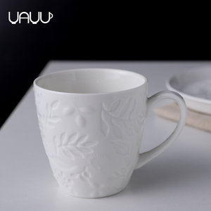 Nuevo diseño <span class=keywords><strong>de</strong></span> superficie patrón floral a granel en blanco <span class=keywords><strong>de</strong></span> cerámica <span class=keywords><strong>tazas</strong></span>/té taza <span class=keywords><strong>para</strong></span> regalo - Product Image 2