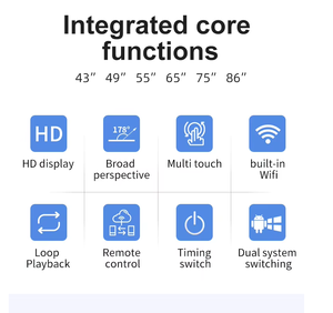 Pantalla táctil LCD 4K de 43, 49, 55, 65 pulgadas, reproductor multimedia de <span class=keywords><strong>China</strong></span> de pie, pantalla de señalización Digital personalizada para publicidad - Product Image 3