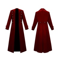 Neuer Steampunk Gothic Viktorianischer Trenchcoat, Vintage Langer Mantel Halloween Cosplay Kostüm