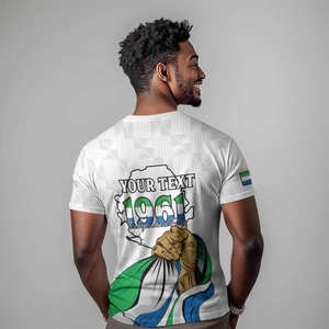 <span class=keywords><strong>T</strong></span>-<span class=keywords><strong>Shirt</strong></span> Personalizzata per Uomo con Bandiera e Mappa della Sierra Leone, 27 Aprile, Giornata dell'Indipendenza - Product Image 2