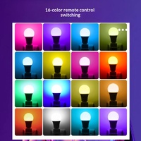Ampoule LED Intelligente Économe en Énergie RGB Globe 9W Télécommandée à Changement de Couleur 2700K Blanc Chaud Lumière d'Ambiance IP65