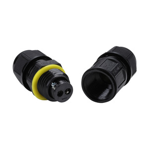 M682-A Waterproof Connector 2P 4-8mm DC <b>Plug</b> <b>In</b> For <b>LED</b> <b>Lighting</b> ABS Material IP68 Rated - Product Image 1