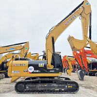 Excavatrice sur chenilles Caterpillar 324D2L d'occasion, 24 tonnes, d'origine japonaise, hydraulique, faible nombre d'heures de fonctionnement, bon état, moteur, pompe, boîte de vitesses, engrenages