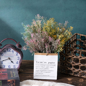 Bouquet de fleurs artificielles CallaFloral bleu et rose rouge en plastique, plante décorative d'intérieur, fournitures de mariage - Product Image 1