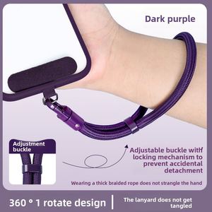 X926 Universal Fashionable <b>Polyester</b> Mobile Phone <b>Lanyard</b> Short Wristlet Keychain Rope With Phone Tether Patch for Cell Phone Us - Product Image 2