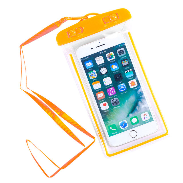 Colorful Cell Phone Dry Bag for Beach with Neck Lanyard Reusable Phone Waterproof Pouch