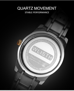 นาฬิกาข้อมือผู้ชาย <span class=keywords><strong>WLISTH</strong></span> S506 แฟชั่นธุรกิจ กันน้ำ แสดงวันที่ สายสแตนเลส สไตล์ลำลอง เรืองแสง ควอตซ์ - Product Image 4