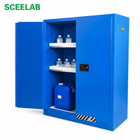 Armoire de sécurité pour liquides corrosifs SCEELAB en acier, résistante au feu, pour l'école, l'hôpital, l'industrie et les laboratoires