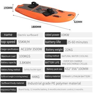 2025 Sabo Sports Flyer One002 10KW 72V EPP Elektrisches Surfbrett Wasserdicht 55KM/H CE MSDS ROHS UN38.3 Zertifiziert Fernbedienung - Product Image 6