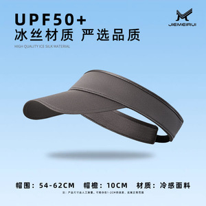 หมวกกันแดดแบบเย็นพร้อมแถบเวลโครปรับได้ ผ้าไหมน้ำแข็ง หมวกป้องกันแสงแดดสำหรับปั่นจักรยานสำหรับทุกเพศ - Product Image 4