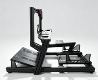 Cockpit de simulation de course en aluminium de haute qualité, cadre de simulateur réglable DIY avec support de moniteur, support de simulateur de conduite