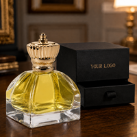 Vente en gros de flacons de parfum en verre vides de luxe personnalisés, logo personnalisé imprimé, emballage de flacons de parfum de luxe vides