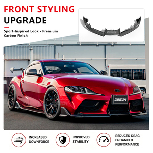 Divisor Delantero de Fibra de Carbono Estilo AD para <span class=keywords><strong>Toyota</strong></span> GR <span class=keywords><strong>Supra</strong></span> A90 A91 MK5 2.0T 3.0T, Alerón Inferior para Parachoques, 2019+ - Product Image 4