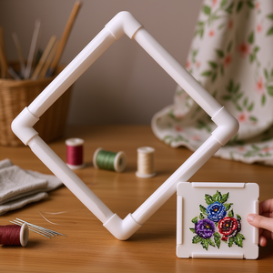 Aro de Bordado Cuadrado de Plástico Burius de 11 Pulgadas, Marco Ligero para Bordado a Mano, Punto de Cruz y Manualidades - Product Image 2