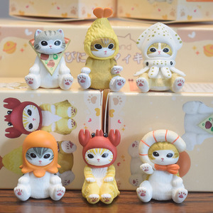 ตุ๊กตาสัตว์การ์ตูนน่ารัก 5 แบบ แมวคอสเพลย์กุ้ง โมฟุแซนด์ แมวคอสเพลย์ฉลาม ของขวัญ โมเดลรถตกแต่งสุดฮิต - Product Image 4