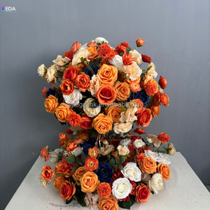 ดอกไม้ประดิษฐ์ทรงกลมสีส้มแบบกำหนดเองขายดีของ LEDA สำหรับตกแต่งงานแต่งงาน งานปาร์ตี้ และงานอีเว้นท์ - Product Image 2
