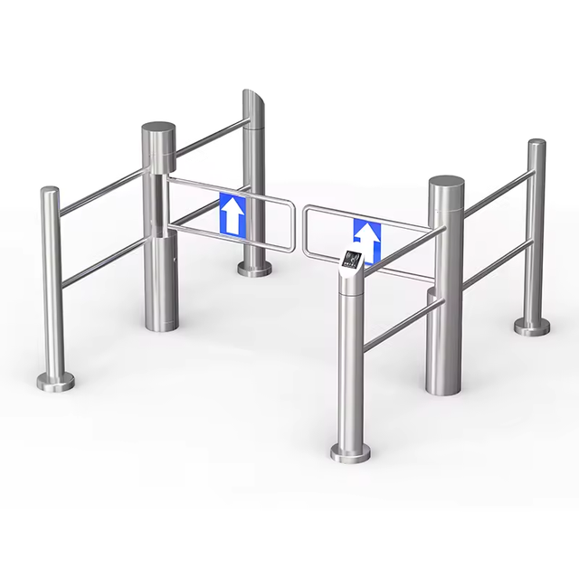 Qr Code Access Control Channel Swing Turnstile Gate Supermarket Entrance Gate One Way Swing Gate