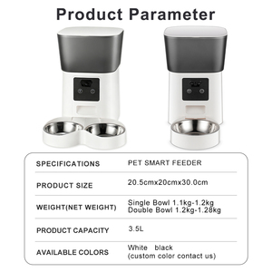 New 3.5L Modern Durable Plastic Automatic <b>Pet</b> Feeder with Camera WiFi App Control Dog & Cat <b>Food</b> Dispenser Timer - Product Image 6