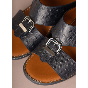 Sandalias Árabes de Avestruz de Primera Calidad para Hombre, Pantuflas de Lujo, Fabricante Personalizado, Hechas a Mano, Piezas Metálicas Personalizadas, para Caminatas Diarias - Product Image 2