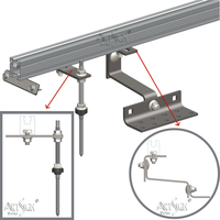 ARTSIGN AL6005-T5 Kit de Rieles Solares y Accesorios Completos, Piezas de Montaje Ajustables para Paneles Solares, para Todo Tipo de Techos de Tejas Metálicas