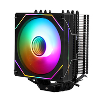 QiuzAim 6 caloducs 12ème génération ventilateur de refroidissement CPU avec lumière 12cm ventilateur de processeur de bureau 4 fils silencieux LGA1200 1155