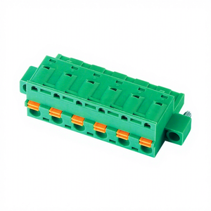 28-16AWG Green KF2EDGKDM-7.5/7.62mm Pitch 2-Pin 300V 8A Plug-In Nickel-Plated Copper Plug <b>Terminal</b> Block PA66 Insulation - Product Image 1