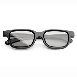 Vente en gros, lunettes polarisées circulaires 3D en plastique, lunettes polarisées linéaires 3D, lunettes de film