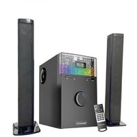 Sistema de Cine en Casa 2.1 con Subwoofer de Bajos Potentes OEM/ODM, Sonido RGB Multimedia, Altavoz Inalámbrico Bluetooth para Juegos, TV, PC