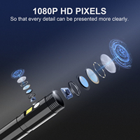 Endoscope industriel portable avec câble flexible, objectif 1080p, étanche IP67, 8 lumières LED réglables, longueur personnalisable en PVC, audio