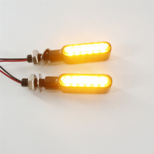 ไฟเลี้ยว LED สีเหลืองอำพันอัลลอยด์สังกะสีอเนกประสงค์ 12V สำหรับรถมอเตอร์ไซค์ฮาร์เลย์และจักรยานไฟฟ้า - Product Image 4