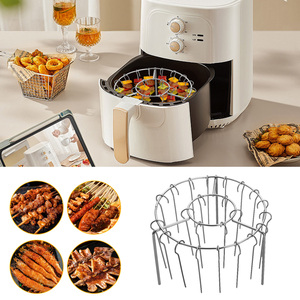 Thép không gỉ Nồi chiên không khí giá hộ gia đình thịt nướng xiên đa chức năng hai lớp Nồi chiên không khí nướng thịt nướng - Product Image 5