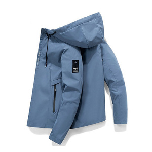 Giacca da <span class=keywords><strong>Uomo</strong></span> Sportiva Antivento da Pesca per Primavera e Autunno con Cappuccio e Cerniera, <span class=keywords><strong>di</strong></span> <span class=keywords><strong>Marca</strong></span>, Casual e alla Moda per Ciclismo - Product Image 4