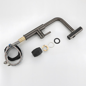 Kitchen Pull Out Faucet Stainless Steel Single Handle Modern Design Deck <b>Mounted</b> With Ceramic Valve Core For Sink Basin - Product Image 2