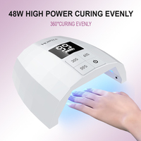 HOWYEA Lampe à ongles bon marché rechargeable avec poignée Séchoir à laque en gel à lumière rouge Lumière UV pour ongles Lampe à led UV sans fil pour ongles