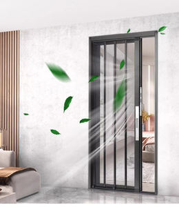 Porte coulissante pliante invisible en maille plissée avec cadre en aluminium moderne personnalisé pour fenêtre de maison, moustiquaire pour porte et fenêtre - Product Image 2