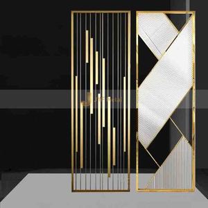 M124 Modern Customized <b>Decorative</b> Metal Restaurant Partition Stainless Steel <b>Screen</b> Divider Laser Cut - Product Image 2