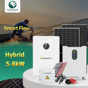 <span class=keywords><strong>Kit</strong></span> sistem surya hibrida, 6kw 8kva Growatt 5kva dengan baterai Lithium sistem energi surya 5kW untuk rumah - Product Image 1