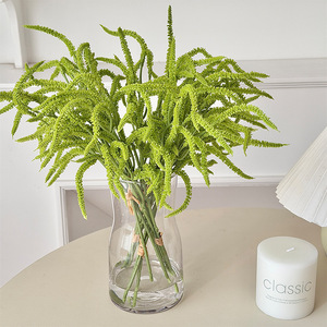 ช่อดอกไม้ประดิษฐ์สีเขียว ใบไม้ซิลิโคนเสมือนจริง ตกแต่งโต๊ะในร่ม งานแต่งงาน - Product Image 1