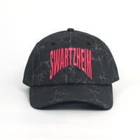 Casquette de baseball non structurée à visière incurvée avec logo brodé personnalisé et étiquette tissée, motif camouflage