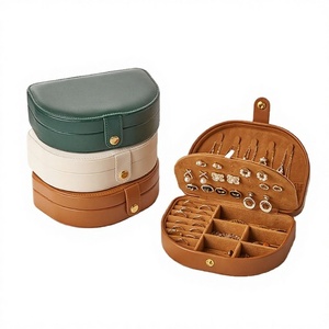 PU Leather <b>Small</b> Travel Jewelry <b>Box</b> Bulk Travel Jewelry Boxes Personalized Luxury Travel Size Jewelry Organizer <b>Box</b> - Product Image 1