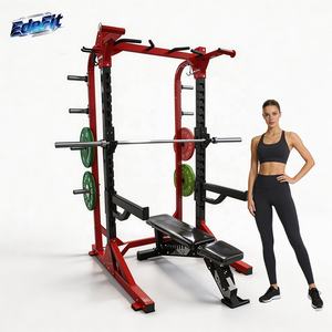 Máquina de <span class=keywords><strong>Gimnasio</strong></span> Multifunción con Rack para Sentadillas, <span class=keywords><strong>Polea</strong></span> Lateral y Jaula, Power Rack de Uso Comercial con Tubo de Acero - Product Image 1