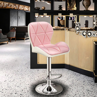 Tabouret de bar moderne et luxueux pour la maison Chaise haute réglable Dossier confortable en cuir synthétique pour la salle à manger Cuisine Salle de sport Salon