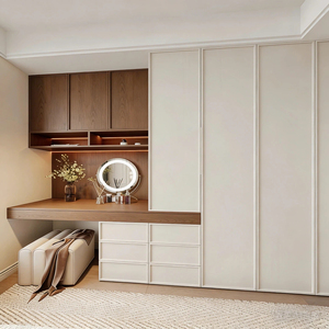 Armario de Dormitorio Tipo Vestidor, Estilo Vintage, Color Crema, Mueble de Almacenamiento Moderno para el Hogar - Product Image 5