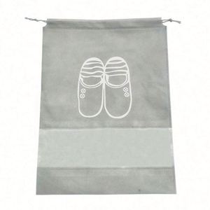 Sac de rangement pour chaussures en non-tissé transparent personnalisé avec cordon de serrage, sac anti-poussière tendance pour voyage - Product Image 6