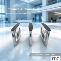 Barrière tournante SUS304 en acier inoxydable pour contrôle d'accès, système d'entrée piétonne pour bureaux, gymnases et bâtiments