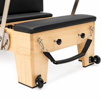 Reformer de Pilates en chêne robuste de qualité commerciale avec résistance réglable, certifié CE, équipement d'entraînement pour studio de gym